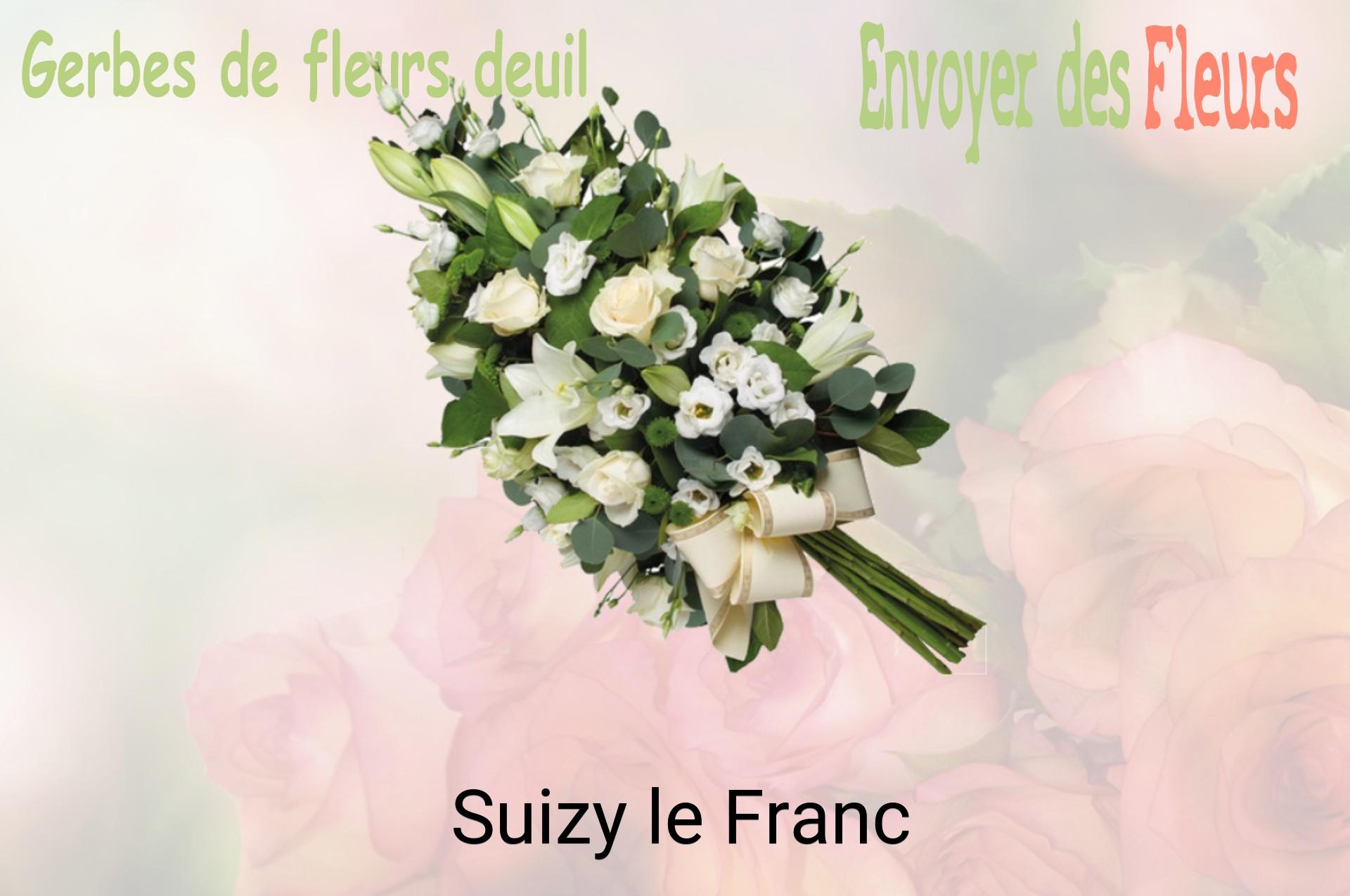 Gerbe de fleurs de deuil livrée à Suizy-le-Franc
